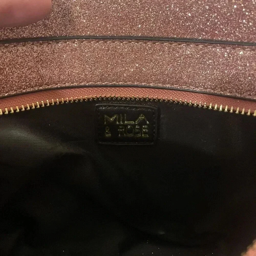 Mila & Rose Toddler Girl Pink Glitter Purse, Gift